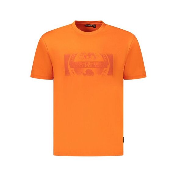 Napapijri Arancione Cotton Men Men's T-Shirt